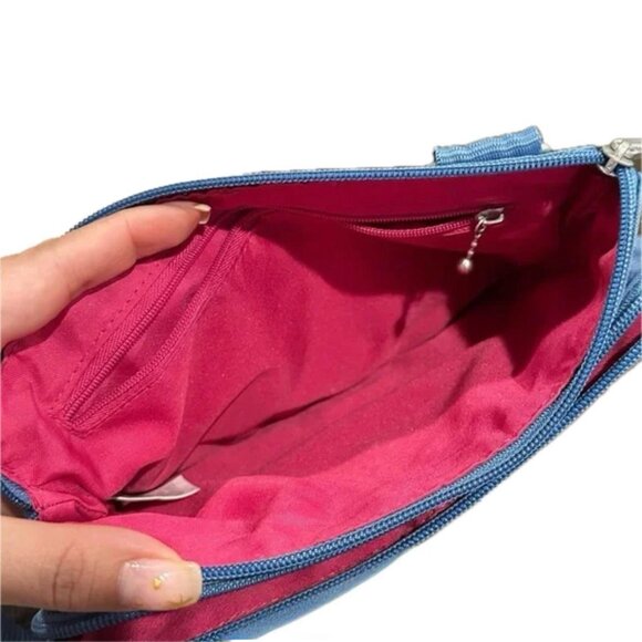 Baggallini Blue Pink Mini Everyday Crossbody Bag - Picture 3 of 7